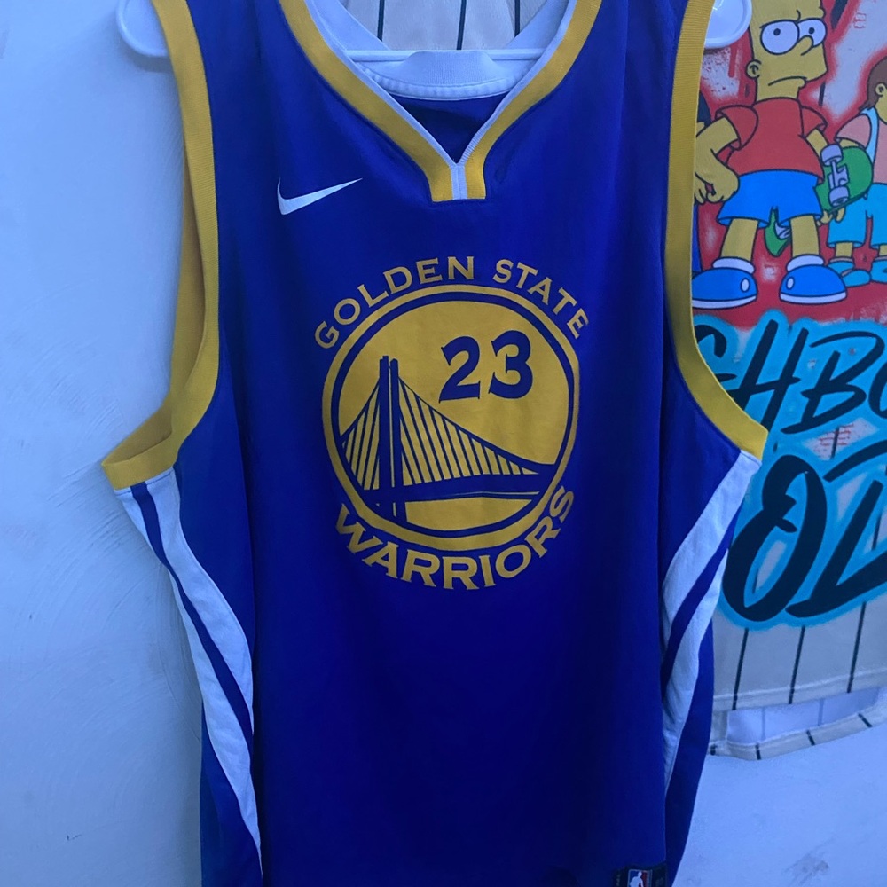 Golden State Warriors Blue and Yellow Jersey